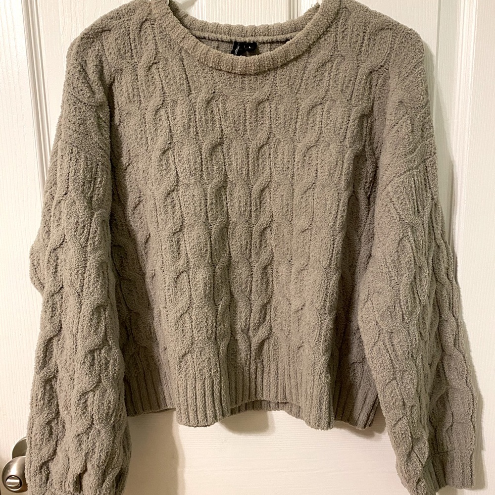 Moon and Madison Chenille Cropped Sweater